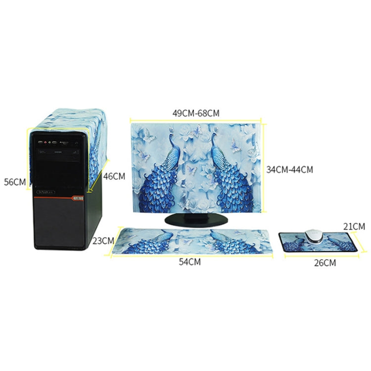 3-in-1 einfache PC-Staubschutzhülle für Desktop-Computer, 20-22 Zoll, 23-24 Zoll, 25-27 Zoll
