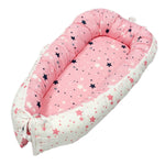 80*50cm Babybett Neugeborenen-Stillen Bionisches Bett Kinderbett Baby-Schlafhilfe Reisebett Stoßfänger