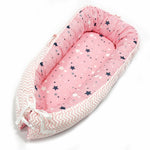 80*50cm Babybett Neugeborenen-Stillen Bionisches Bett Kinderbett Baby-Schlafhilfe Reisebett Stoßfänger