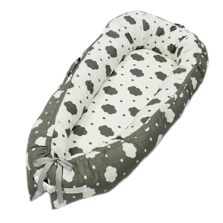 80*50cm Babybett Neugeborenen-Stillen Bionisches Bett Kinderbett Baby-Schlafhilfe Reisebett Stoßfänger