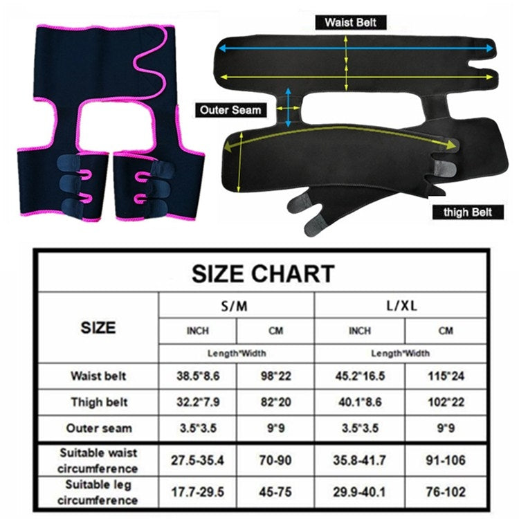3-in-1-Hüftgürtel für Fitness und Bodybuilding, verstellbarer Einteiler, Größen S/M, L/XL
