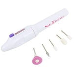 Elektrischer Nagelfräser-Set mit 5 Bits, Maniküre- und Pediküre-Salonstift, Nagelbohrer, Puffer und Pedikürewerkzeug