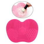 Silikon-Reinigungsmatte für Kosmetikpinsel, Augenbrauenpinsel, Reinigungspad, Scheuerbrett, Make-up-Reinigungswerkzeug, Pink, Grün, Schwarz, Dunkelviolett, Hellviolett, Rosenrot