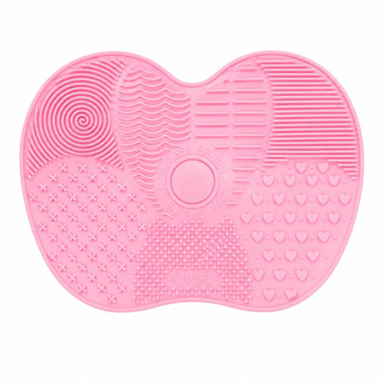 Silikon-Reinigungsmatte für Kosmetikpinsel, Augenbrauenpinsel, Reinigungspad, Scheuerbrett, Make-up-Reinigungswerkzeug, Pink, Grün, Schwarz, Dunkelviolett, Hellviolett, Rosenrot