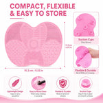 Silikon-Reinigungsmatte für Kosmetikpinsel, Augenbrauenpinsel, Reinigungspad, Scheuerbrett, Make-up-Reinigungswerkzeug, Pink, Grün, Schwarz, Dunkelviolett, Hellviolett, Rosenrot