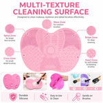 Silikon-Reinigungsmatte für Kosmetikpinsel, Augenbrauenpinsel, Reinigungspad, Scheuerbrett, Make-up-Reinigungswerkzeug, Pink, Grün, Schwarz, Dunkelviolett, Hellviolett, Rosenrot