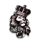 5 PCS YJZT One Love Lion Crown PVC Animal Car Sticker, 10x15.3CM, Lion Crown