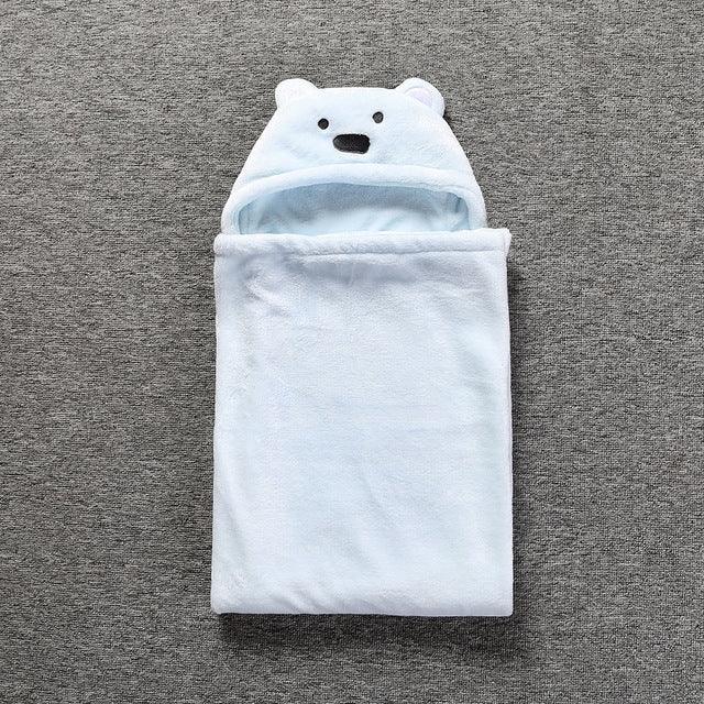 Niedliche Tier-Cartoon-Decke für Babys, Kinder-Kapuzenbademantel, Kleinkind-Baby-Badetuch