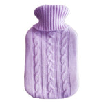 Wärmflasche einfarbiger Strickbezug (ohne Wärmflasche) wassergefüllte Wärmflasche weicher Strickbezug Samtbeutel