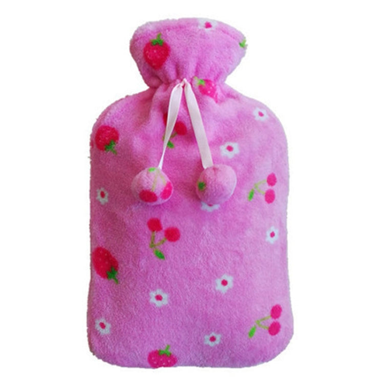 Wärmflasche einfarbiger Strickbezug (ohne Wärmflasche) wassergefüllte Wärmflasche weicher Strickbezug Samtbeutel