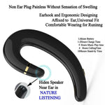 ET Bluetooth Ohrhörer Kabelloses Headset Freisprech-Ohrbügel Wasserdicht Geräuschreduzierung Ohrhörer mit Mikrofon für Android iPhone