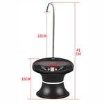 Schalen-Eimer-Wasserpumpe USB Wiederaufladbarer kabelloser elektrischer Mineralwasser-Eimer-Spender, Schwarz