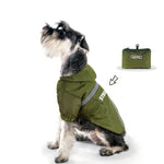 Faltbarer, reflektierender Regenmantel mit Kapuze für Haustiere, wasserdichte Hundebekleidung, Größen: S, M, L, XL, XXL