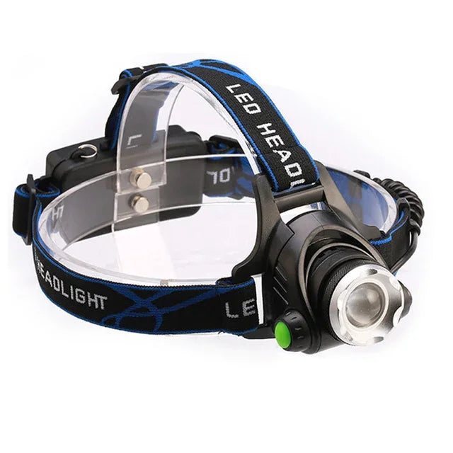 T6 Zoombar Starke LED-Taschenlampe Scheinwerfer für Angeln, Camping