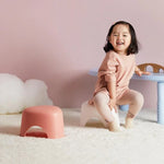 Kinderhocker für Zuhause, Wohnzimmer, Dreieck, kleiner Hocker, rutschfest, kurzer Plastikhocker, klein
