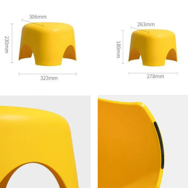 Kinderhocker für Zuhause, Wohnzimmer, Dreieck, kleiner Hocker, rutschfest, kurzer Plastikhocker, klein