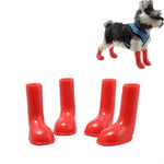 4er-Set wasserdichte, rutschfeste Hunde-Regenstiefel, Größen: S, M, L