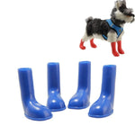 4er-Set wasserdichte, rutschfeste Hunde-Regenstiefel, Größen: S, M, L