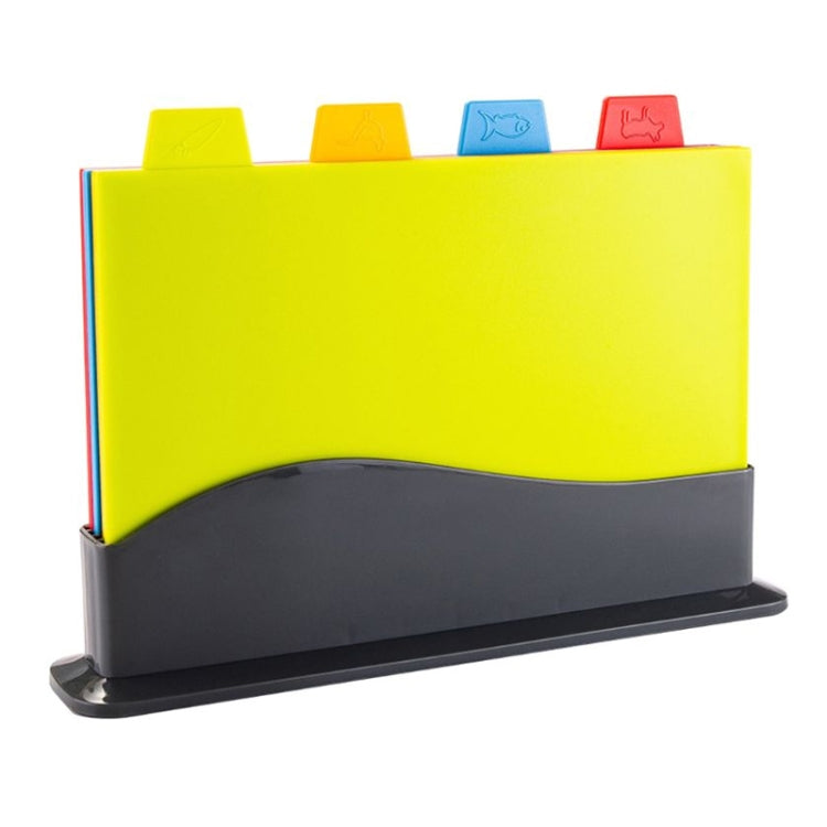 4-in-1 Klassifiziertes Schneidebrett, Multifunktionales Haushalts-Schneidebrett-Set aus Kunststoff für Obst, 4-in-1 Quadratisch