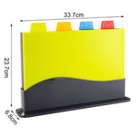 4-in-1 Klassifiziertes Schneidebrett, Multifunktionales Haushalts-Schneidebrett-Set aus Kunststoff für Obst, 4-in-1 Quadratisch