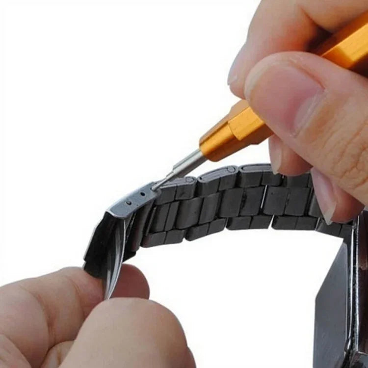 2 Stück Uhrenreparaturwerkzeug Armbandmontage- und Entfernungswerkzeug Armbandstift Federstegentferner, zufällige Stil-Lieferung, 12,5 cm Uhrenreparaturwerkzeug