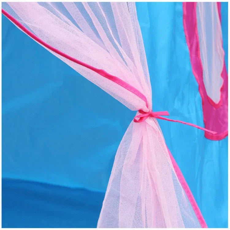 Kinder Spielhaus Jurte Faltbares Spielzelt, 120x110x110cm Blau, 120x110x110cm Rosa