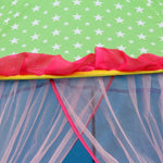 Kinder Spielhaus Jurte Faltbares Spielzelt, 120x110x110cm Blau, 120x110x110cm Rosa