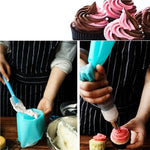 4 Stück Silikon Spritzbeutel Gebäckbeutel Düsen DIY Kuchen Dekorationswerkzeuge, Spritzbeutel(Blau), Spritzbeutel(Weiß), Spritzbeutel(Rosa), Spritzbeutel(Grün)