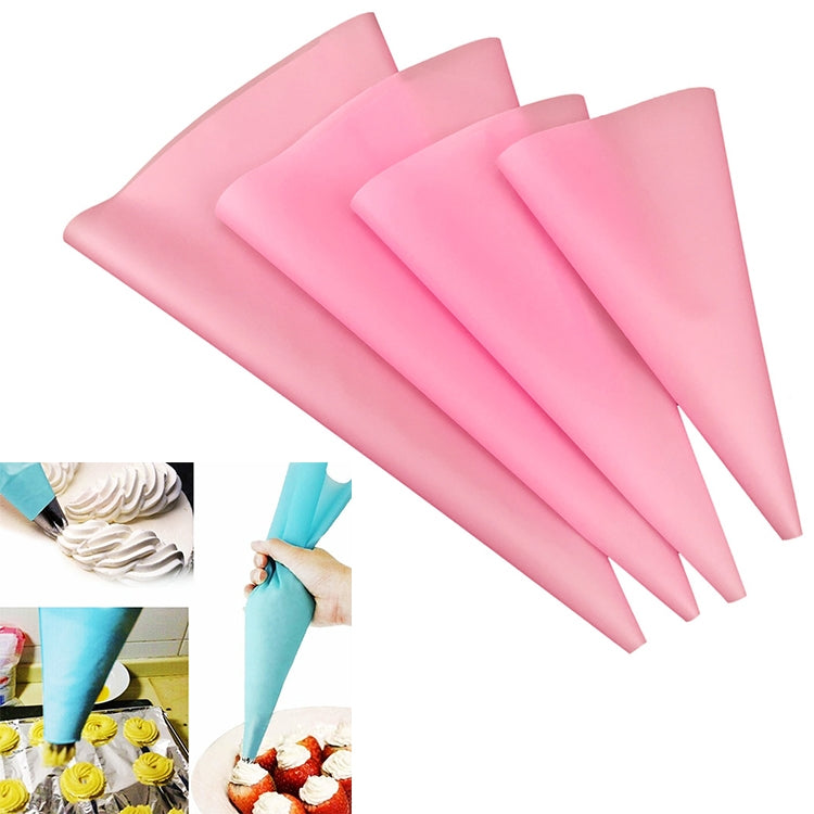 4 Stück Silikon Spritzbeutel Gebäckbeutel Düsen DIY Kuchen Dekorationswerkzeuge, Spritzbeutel(Blau), Spritzbeutel(Weiß), Spritzbeutel(Rosa), Spritzbeutel(Grün)