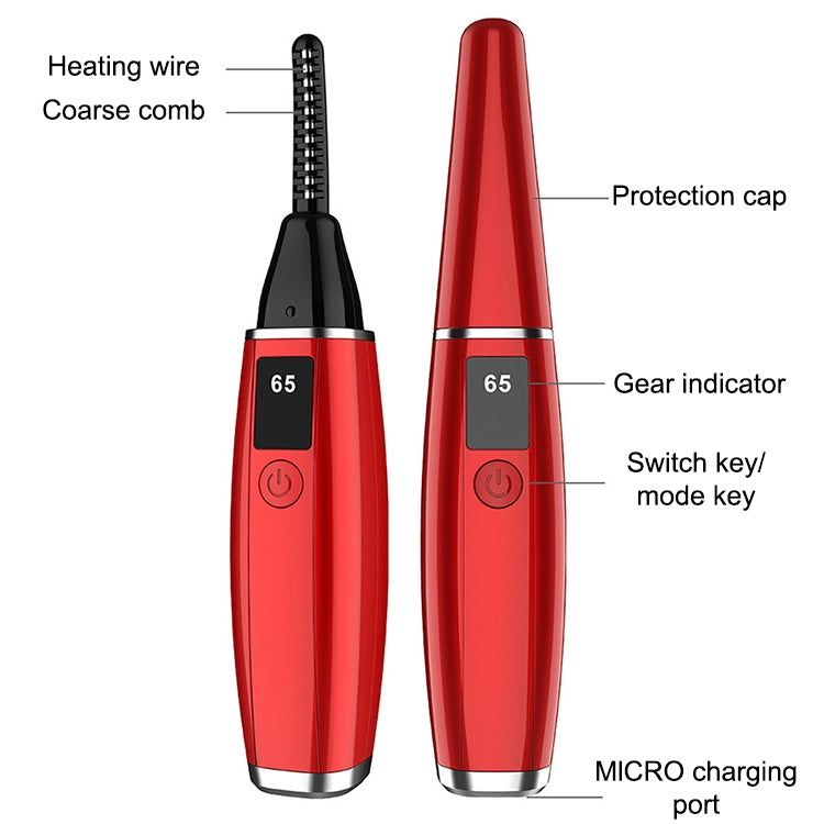 Elektrische Wimpernzange, aufladbares Beauty-Tool, 380 mAh (Rot), 380 mAh (Weiß)