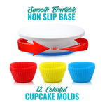 106-teiliges Tortendrehplatten-Set aus Edelstahl, Dekorationsdüsen, Tortendekorations-Backwerkzeug, 106 Stk./Set Violett, 106 Stk./Set Blau