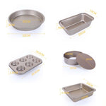 5 in 1 Kuchenform Pizza Backform Haus Gebäck Keks Brot Backwerkzeug Set, 5 in 1
