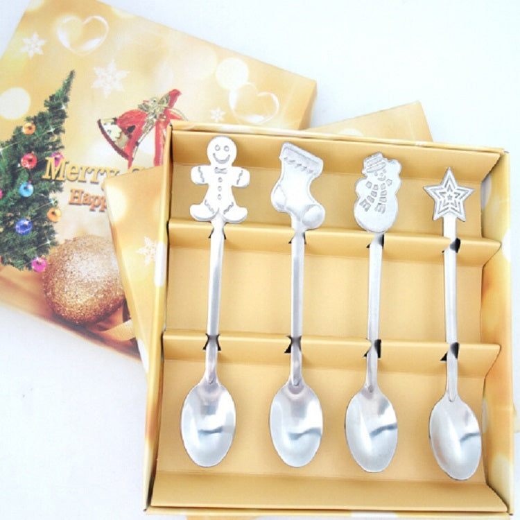 2 Sets Kreatives Edelstahl Weihnachtsbesteck Vierteiliges Set