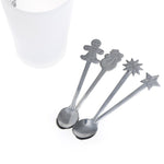 2 Sets Kreatives Edelstahl Weihnachtsbesteck Vierteiliges Set