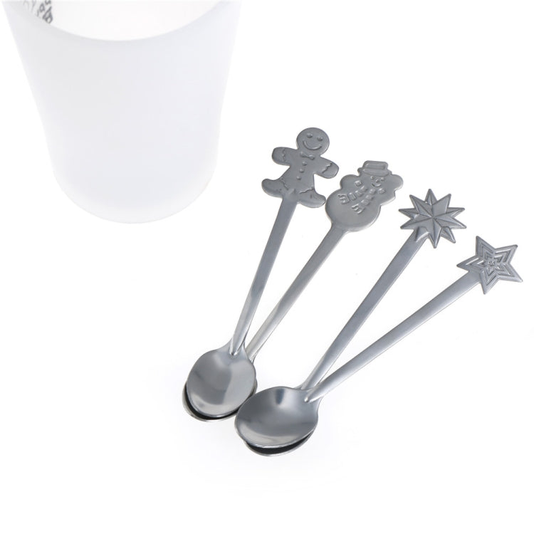 2 Sets Kreatives Edelstahl Weihnachtsbesteck Vierteiliges Set