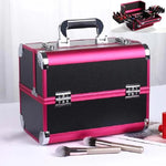 Professioneller Make-up-Koffer Schönheitssalon-Maniküre-Werkzeugkasten, Magisches Rot, Korallenpuder, Elegantes Schwarz, Edelpuder, Übergröße Schwarz, Übergröße Rosa