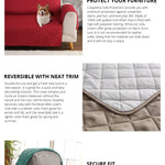 Reversible Machine Washable Sofa Couch Covers Anti-slip Recliner Sofa Protective Mat for Pet Dogs Cats, 55x196cm, 130x196cm, 190x196cm
