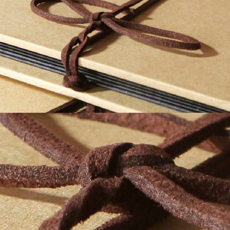 Retro Pastefolding 18-fache Seiten 34 Seiten Kreatives manuelles Albumbuch, Kraftpapierseite, schwarze Kraftpapierinnenseite, Kaffeekraftpapierinnenseite
