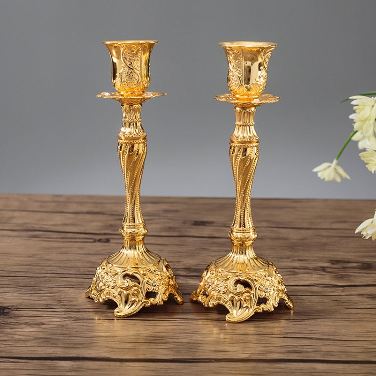 Two PCS/Set Sapphire Single Candle Light Dinner Candle Holder Decoration Wedding Candle Holder, 7.6X7.6X18.8cm
