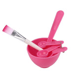 4-in-1 DIY-Gesichtsmasken-Set mit Rührschüssel, Pinsel, Löffel und Stäbchen – Professionelles Gesichtspflege-Set für Frauen, erhältlich in Rot, Blau, Lila und Hellgelb