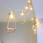 1.5m 10 LEDs Retro Eisen Metall Diamant Zuhause Dekoration LED Lichterkette