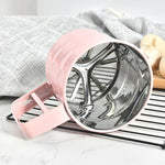 Edelstahl Mehlsieb Backwerkzeug Handgepresstes Mehlsieb