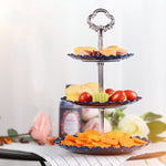 Party Geburtstag Dreischichtiger Obstteller Tortenständer Dessert-Aufbewahrungsregal, Transparent