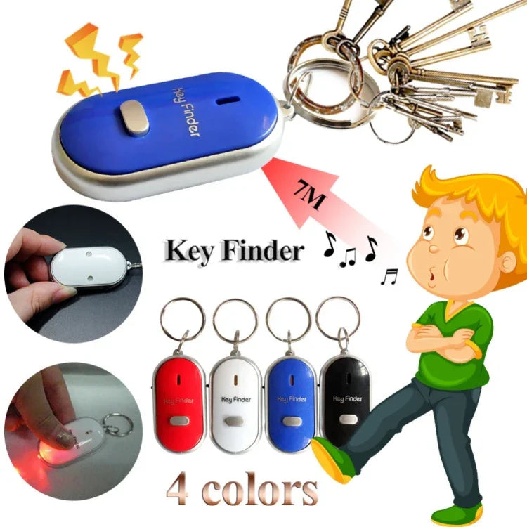 Mini-LED-Pfeife, Schlüsselfinder mit Blink- und Pieptonfunktion, Fernbedienungs-Schlüsselfinder, Schlüsselring für Kinder