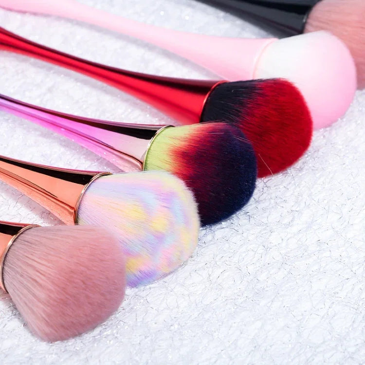 Nagelstaub-Reinigungsbürste Nagelglitzer-Entferner UV-Gel-Puder-Entfernung Acrylnagelbürsten Manikürewerkzeuge, Roségold, Roségoldfarbene Haare, Rot, Rosa Kleine Taille, Schwarz Kleine Taille, Farbverlauf