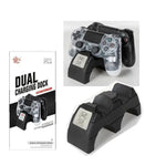 Ladestation mit LED-Anzeige, Doppelgriff und zwei USB-Ladeanschlüssen für PlayStation 4/PS4 Pro/PS4 Slim Wireless-Controller, kompatibel mit PS4 Pro/PS4 Slim