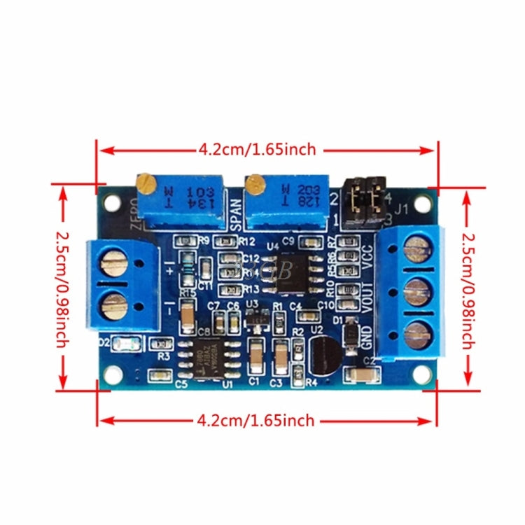Strom-Spannungs-Modul 0 / 4-20mA zu 0-3.3V5V10V Spannungstransmitter Signalwandlungs- und Konditionierungsadapter, 0 / 4-20mA zu 0-3.3V5V10V