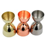 Edelstahlweinmaß Unzenbecher Mischmessbecher, Roségold, Rotguss, Tyrannengold, Spiegellicht