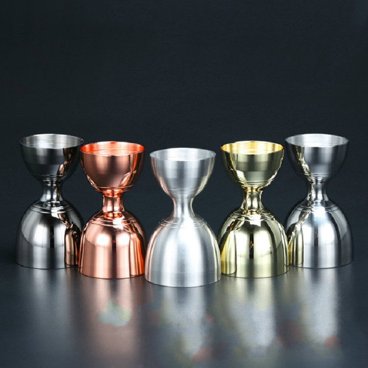 Edelstahlweinmaß Unzenbecher Mischmessbecher, Roségold, Rotguss, Tyrannengold, Spiegellicht