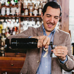 Edelstahlweinmaß Unzenbecher Mischmessbecher, Roségold, Rotguss, Tyrannengold, Spiegellicht